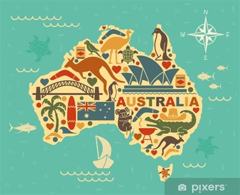 mappa stilizzata della corrente orientale australiana