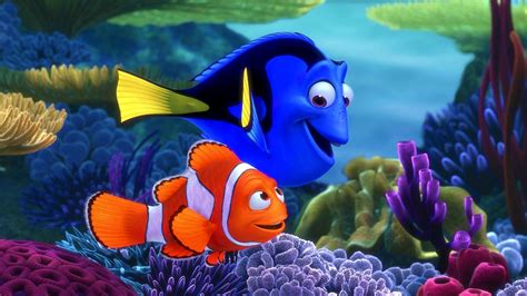 illustrazione tecnica dei personaggi di Nemo, Dory e Marlin