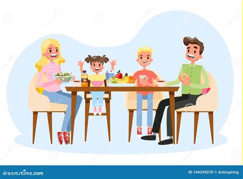 Genitori che mangiano insieme al bambino a tavola