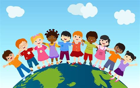 Un gruppo di bambini che si abbracciano
