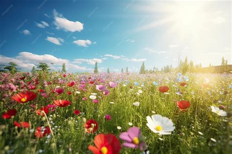 Bambina vestita da principessa che sorride in un campo fiorito