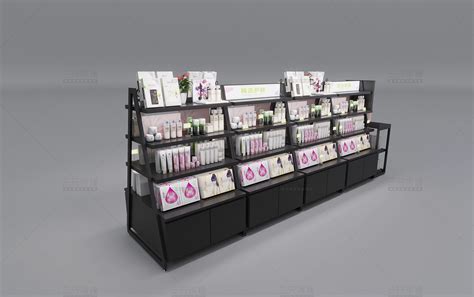 Espositore di prodotti dermocosmetici di alta qualità all'interno della farmacia