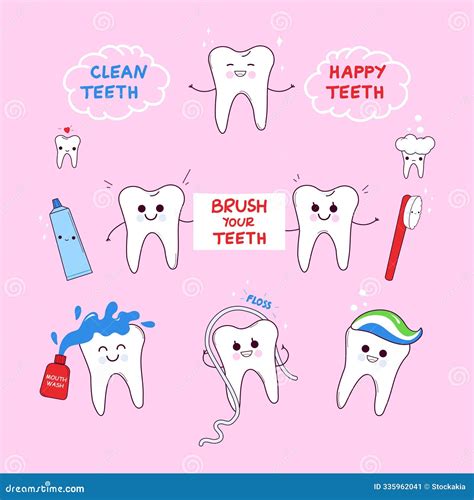 Baby oral hygiene illustration