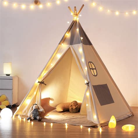 Tenda teepee in cotone per bambini