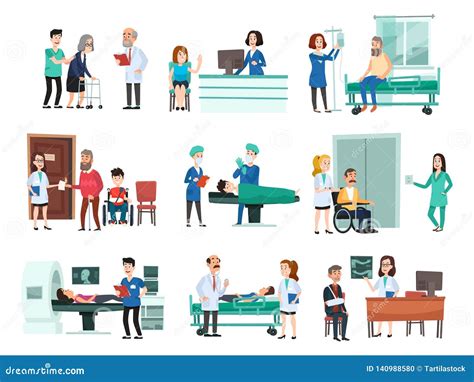 rappresentazione stilizzata di un ospedale con personale medico in emergenza