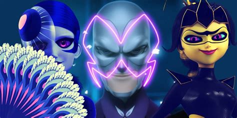 Ladybug and Cat Noir characters fighting a villain in Paris