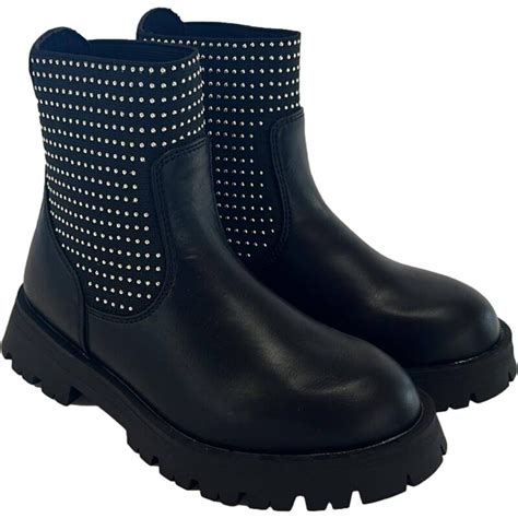 Stivaletto bianco per bambina con dettagli brillantinati