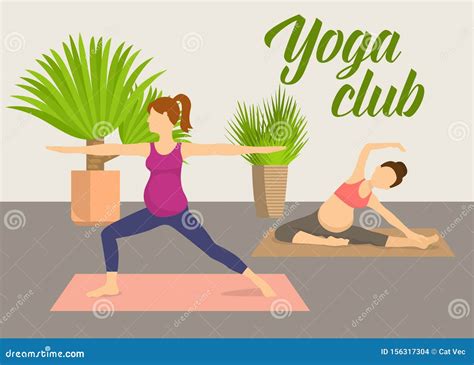 Illustrazione: Donne che praticano yoga prenatale