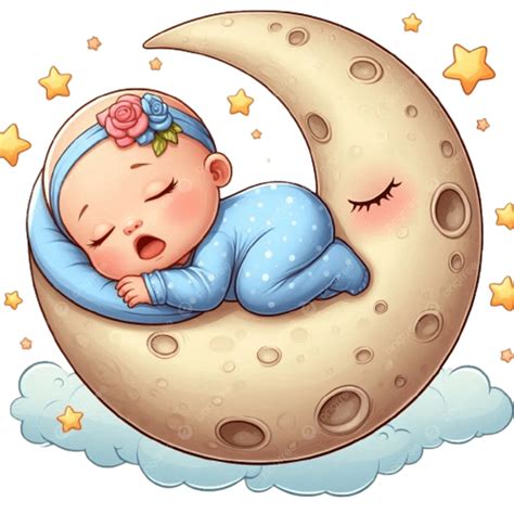 illustrazione che rappresenta un neonato che dorme serenamente nella sua culla