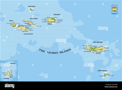 Mappa delle Isole Azzorre