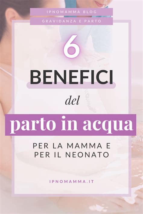 Inforgrafica sui benefici del parto in acqua