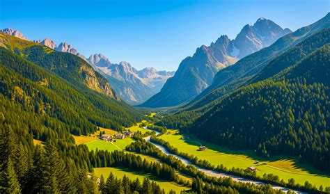 paesaggio panoramico della Val di Sole in estate