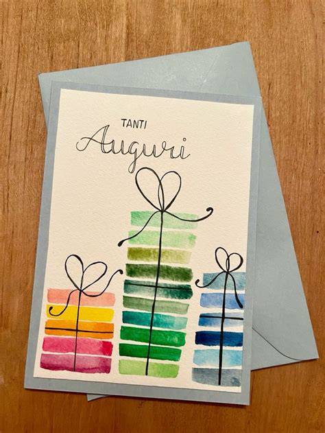 biglietti di auguri colorati fatti a mano