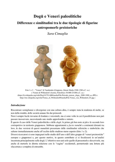 Raffigurazione delle principali Veneri paleolitiche