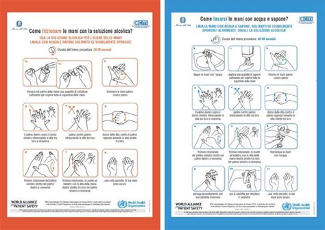 immagine che mostra il lavaggio corretto delle mani dopo l'applicazione di creme o gel