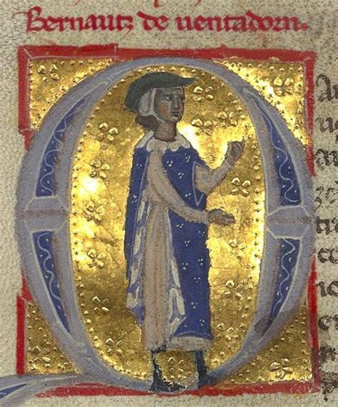 Bernart de Ventadorn suonando la viella in una corte medievale