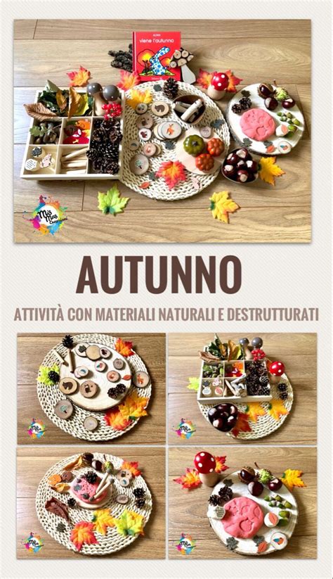 Cesti sensoriali con diversi materiali naturali e tessili