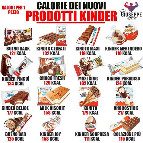 Varietà di prodotti della linea Kinder