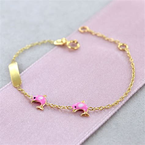 Bracciale d'oro classico per bambina