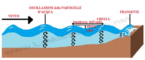 rappresentazione scientifica del movimento delle onde marine