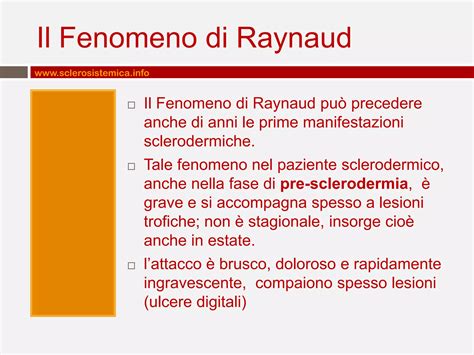 Malattie associate al fenomeno di Raynaud secondario