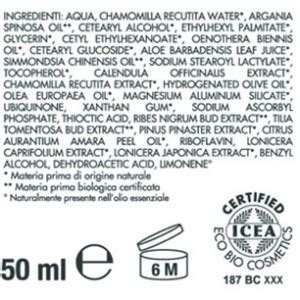 Lista ingredienti INCI