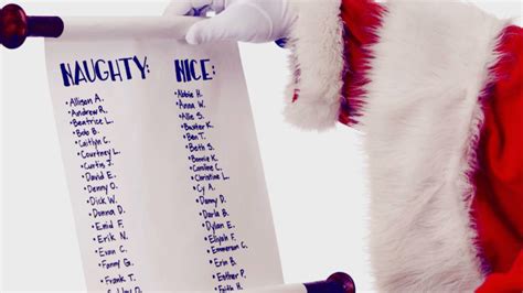 Babbo Natale che fa la lista dei bambini buoni e cattivi
