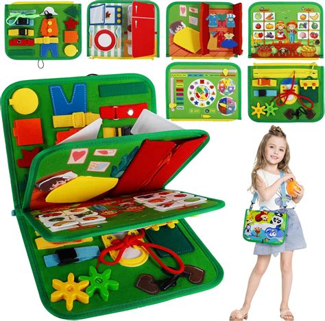 Busy bag per bambini con giochi selezionati