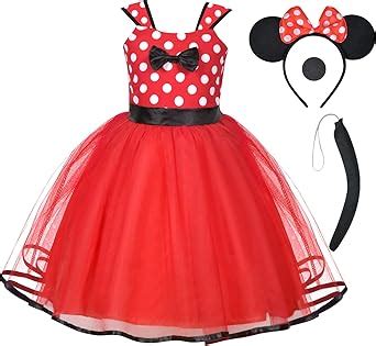 Vestito Minnie rosso a pois con bambina