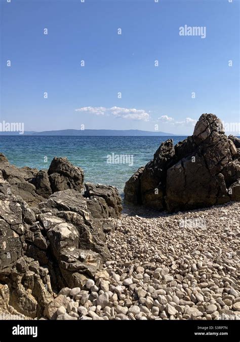 Spiaggia di ciottoli in Croazia