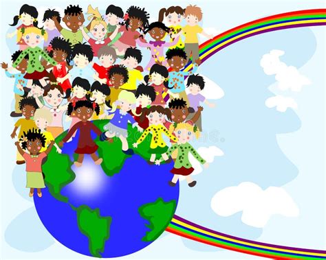 illustrazione colorata che rappresenta bambini di diverse etnie che giocano insieme in un prato, simbolo di uguaglianza e fratellanza