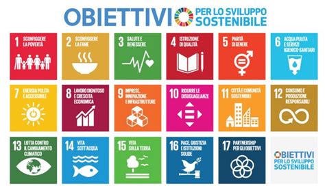 infografica che mostra i 17 Obiettivi di Sviluppo Sostenibile dell'Agenda 2030