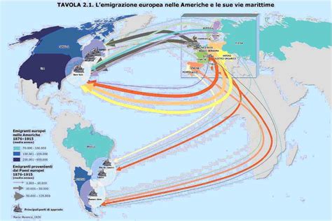 Mappa dell'emigrazione italiana storica nel mondo