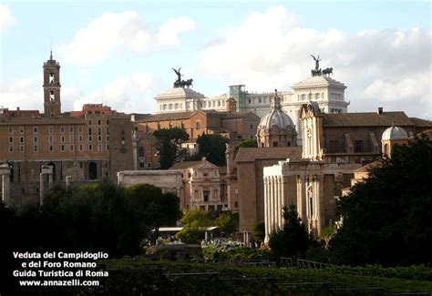 Veduta panoramica del colle Campidoglio e della parete rocciosa della Rupe Tarpea