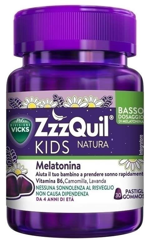 Etichetta nutrizionale ZzzQuil Kids Natura