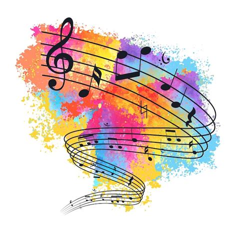 Spartito musicale stilizzato che si trasforma in nuvole e stelle nel cielo notturno