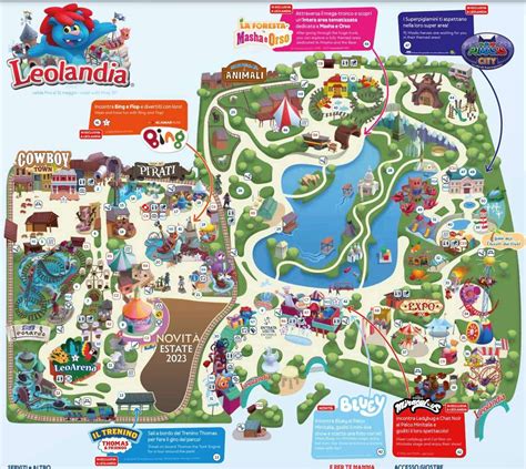 Mappa panoramica del parco divertimenti Leolandia
