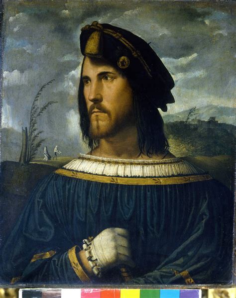 Presunto ritratto di Cesare Borgia. Dipinto di Altobello Melone, conservato nell'Accademia Carrara.