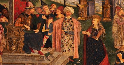 Presunto ritratto di Lucrezia Borgia nella Disputa di Santa Caterina del Pinturicchio.
