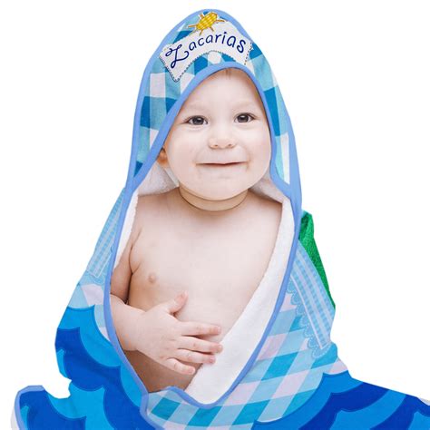 Accappatoio triangolo personalizzato per neonati e accappatoio poncho per bambini