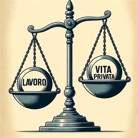 Bilancia che rappresenta l'equilibrio tra vita professionale e vita privata