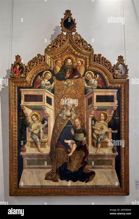 Madonna con Bambino in trono e angeli, Tondo Borghese