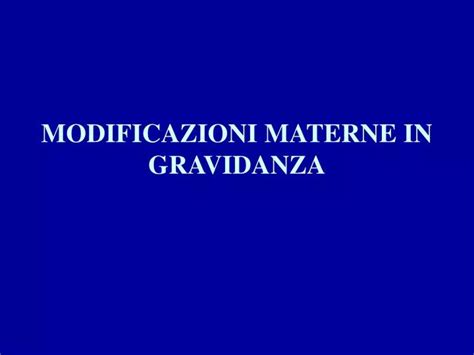 Modificazioni fisiologiche in gravidanza