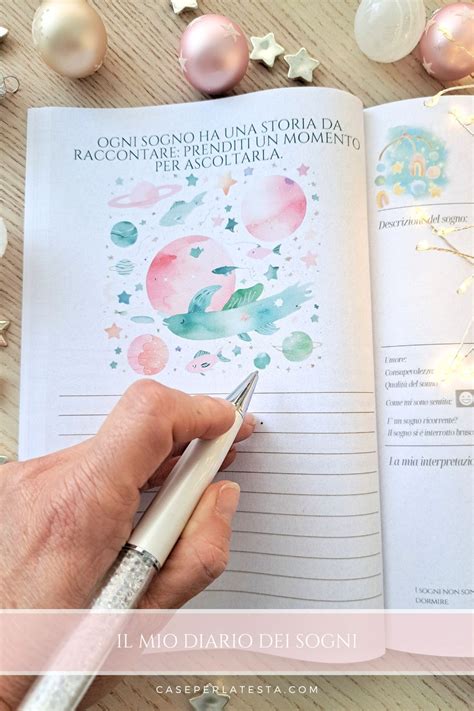 Diario dei sogni con simboli e appunti