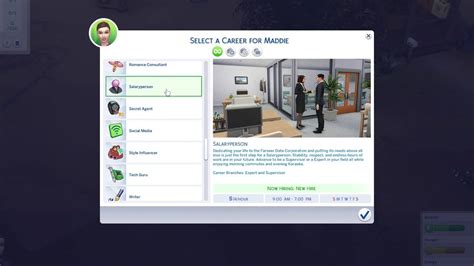 Sims lavorano in carriere attive The Sims 4