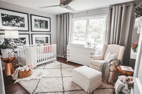 Modern nursery design with a convertible cot