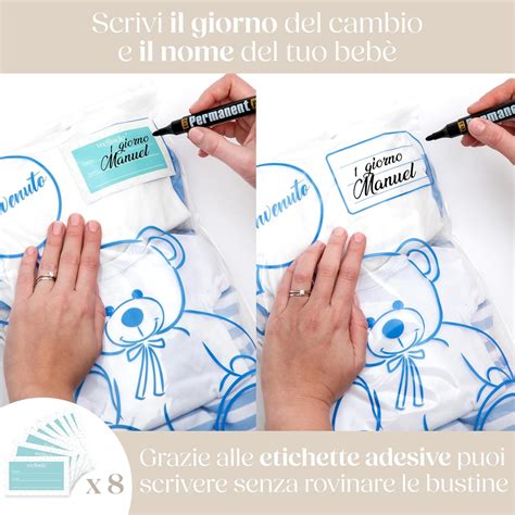 Sacchetti personalizzati per i cambi del neonato