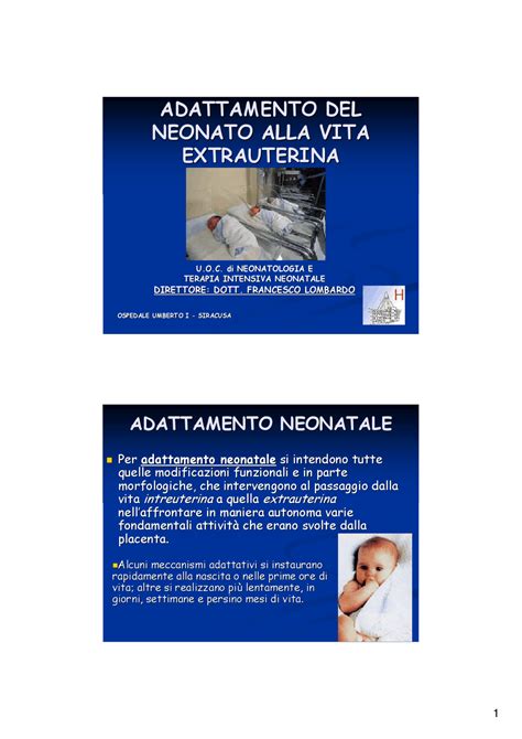 illustrazione schematica dell'adattamento neonatale all'ambiente extrauterino