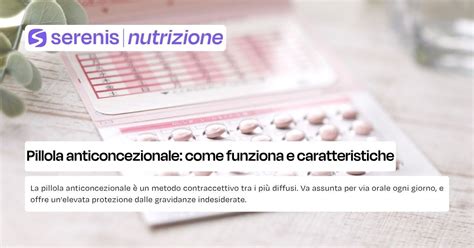 Diagramma sul funzionamento della pillola anticoncezionale