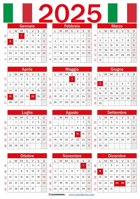 Calendario con compresse segnate